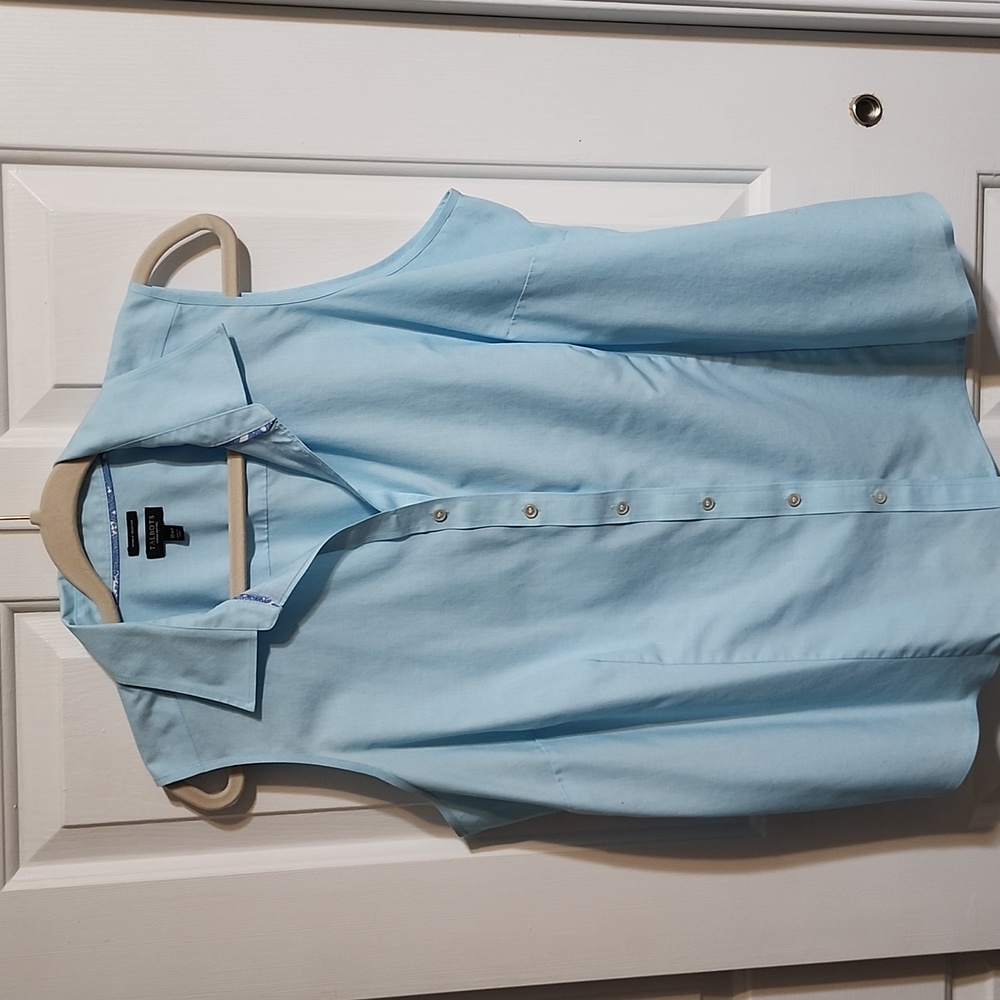 Talbots Light Blue Sleeveless Blouse - Picture 2 of 4